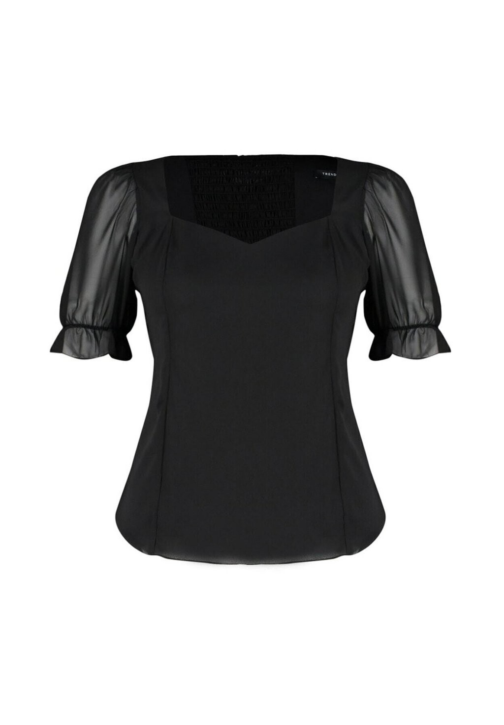 

Блузка Grande Taille Décontracté Et Comfort Trendyol Curve, черный