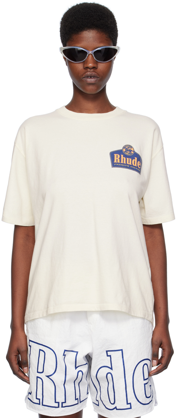 Кремового цвета футболка «Grand Cru» Rhude