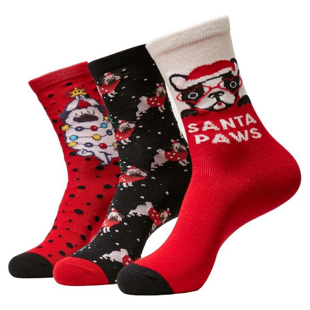 

Носки Urban Classics Pug Christmas 3 шт, разноцветный
