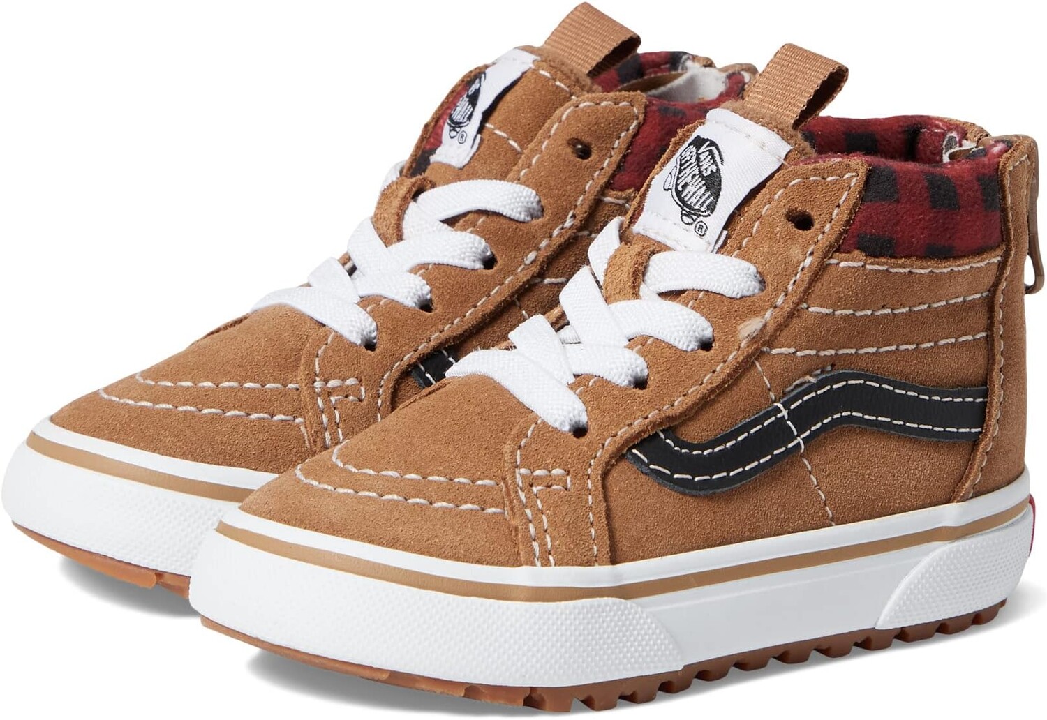 

Кроссовки SK8-Hi Zip MTE-1 Vans, цвет Plaid Brown/Black