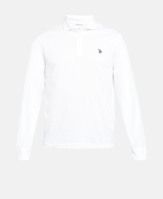 

Рубашка-поло с длинными рукавами U.S. Polo Assn., цвет Wool White