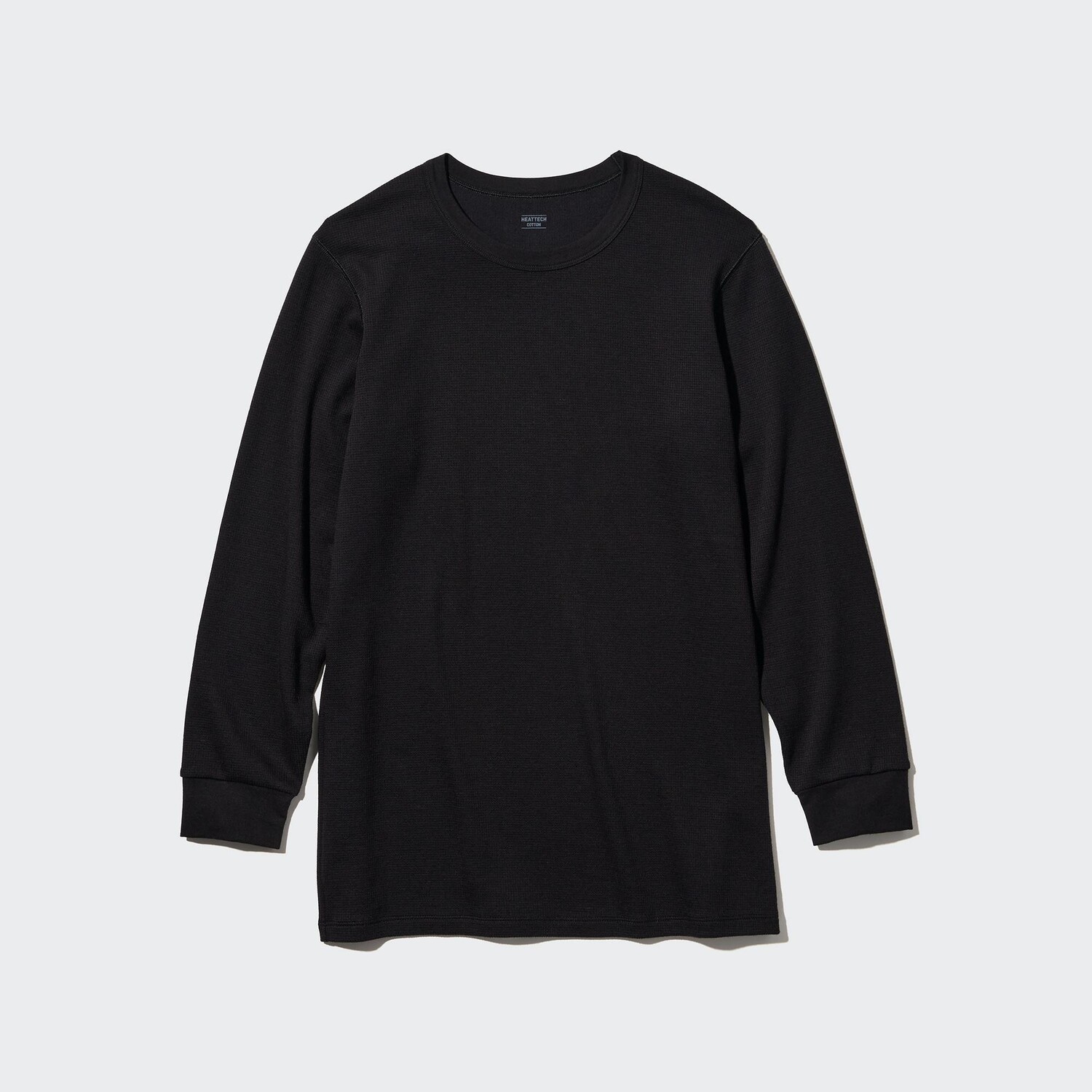

Топ хлопковый Uniqlo Heattech с круглым вырезом, черный