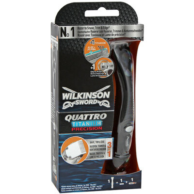 

Бритва с триммером Wilkinson Sword, Quattro Titanium Precision