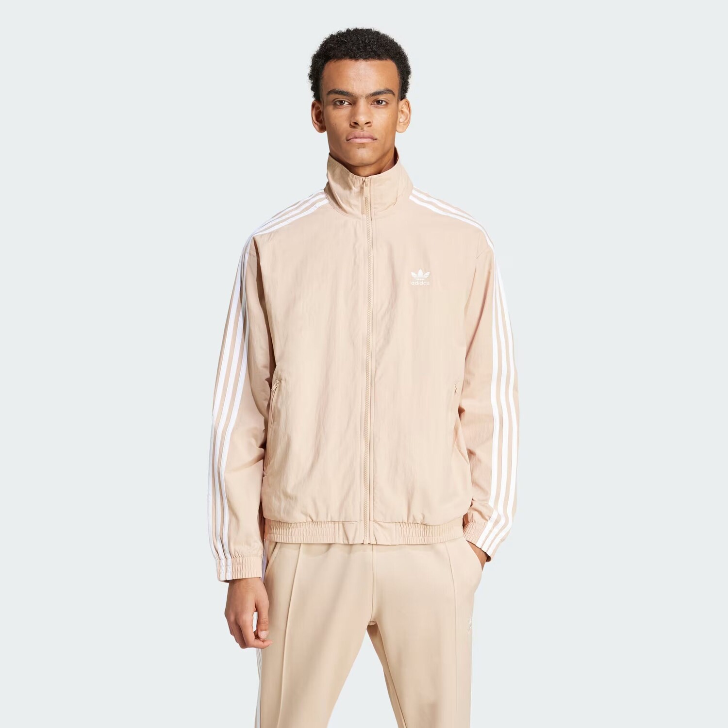

Тканый спортивный топ Adicolor Firebird Adidas, цвет Magic Beige