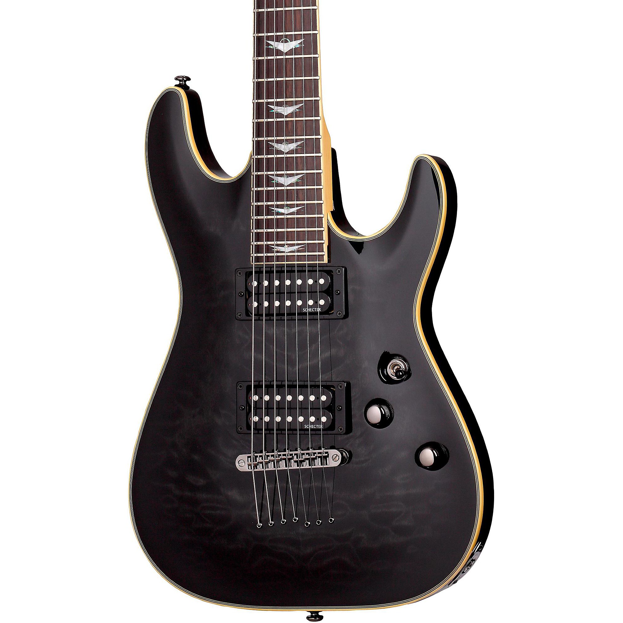 цена Schecter Guitar Research Omen Extreme-7 Электрогитара See-Thru Black