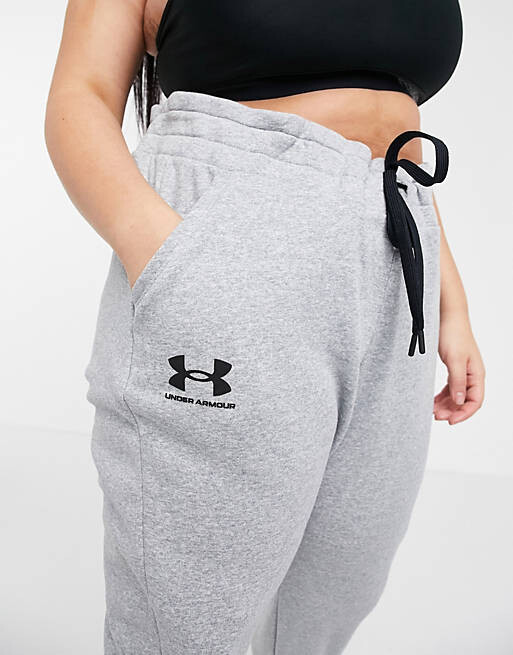 

Черные флисовые джоггеры Under Armour Plus Rival