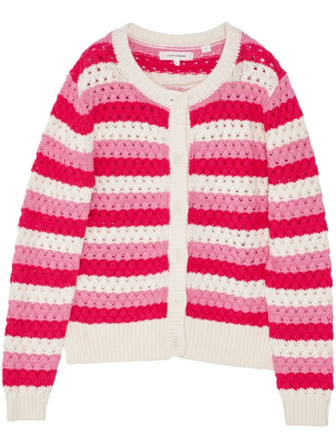 

Chinti & Parker кардиган вязки крючком, розовый