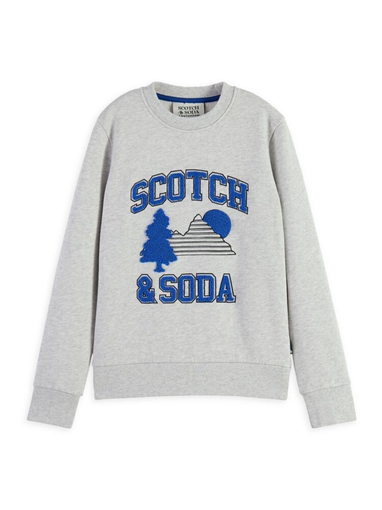 

Толстовка с логотипом для мальчиков Scotch & Soda, серый