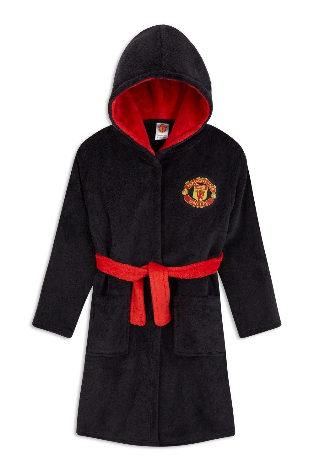 Халат с капюшоном Manchester United FC, черный цена и фото