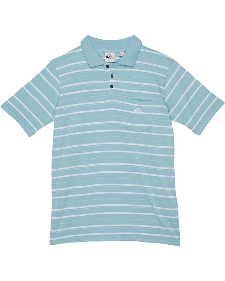 

Поло Quiksilver New Polo Short Sleeve, цвет Sky Blue Stripe