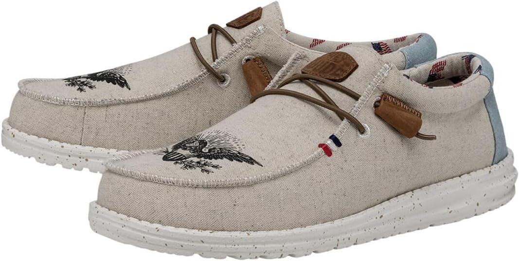 

Кроссовки Wally Americana Slip-On Casual Shoes Hey Dude, цвет Eagle