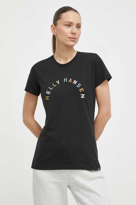 

Хлопковая футболка Helly Hansen, черный
