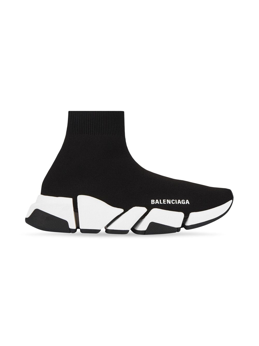 

Кроссовки Speed 2.0 из переработанного трикотажа с двухцветной подошвой Balenciaga, черный