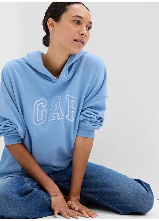 

Синий женский спортивный костюм с воротником с капюшоном Gap