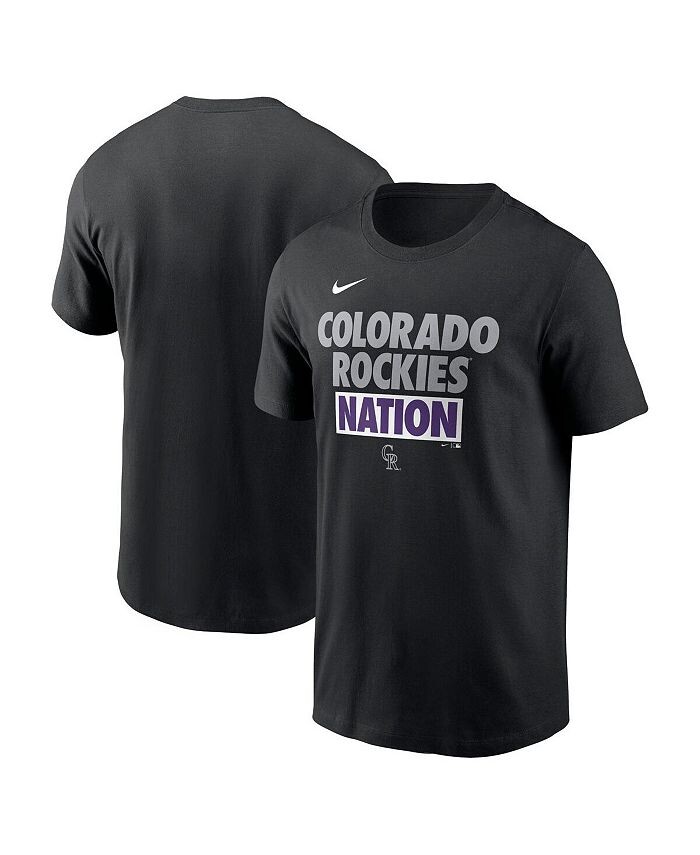 

Мужская черная футболка Colorado Rockies Rally Rule Nike, черный