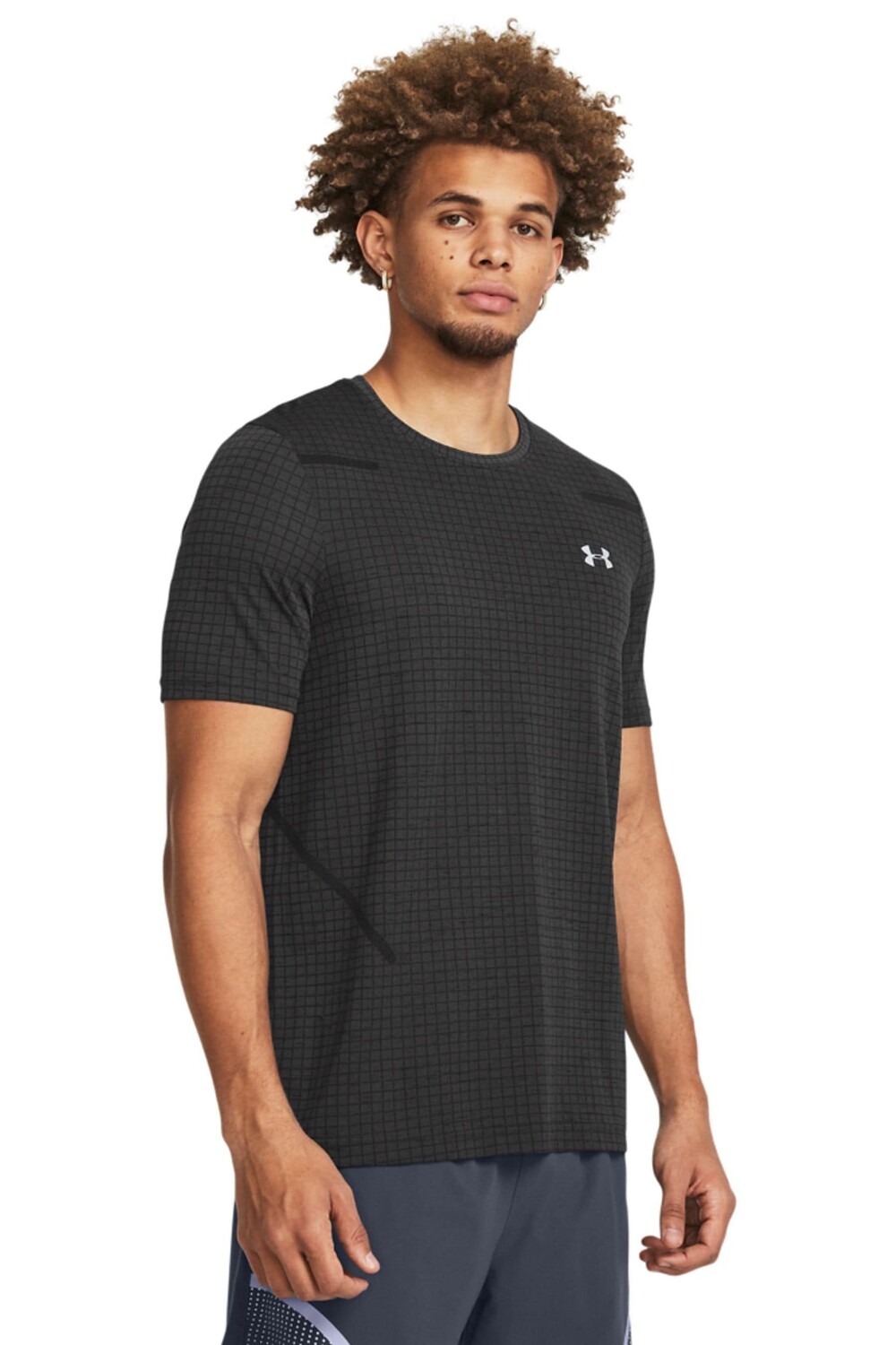

Футболка Vanish с короткими рукавами и бесшовным узором в сетку Under Armour, серый