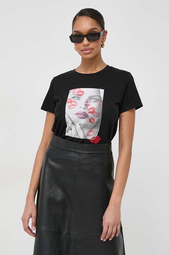 

Хлопковая футболка Guess, черный