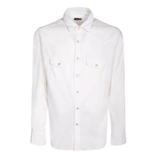 

Футболка western shirt made of cotton with velvet effect Tom Ford, белый