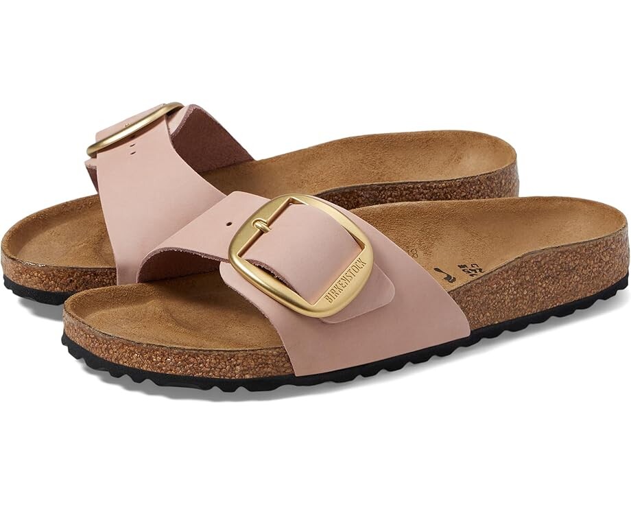 

Сандалии Birkenstock Madrid Big Buckle - Nubuck Leather, цвет Soft Pink