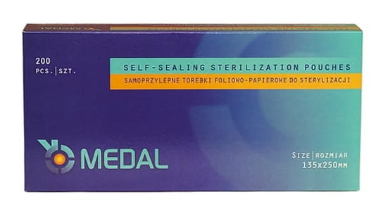 Медаль - Пакеты для стерилизации, 135х250, 200 шт., MEDAL S.C.