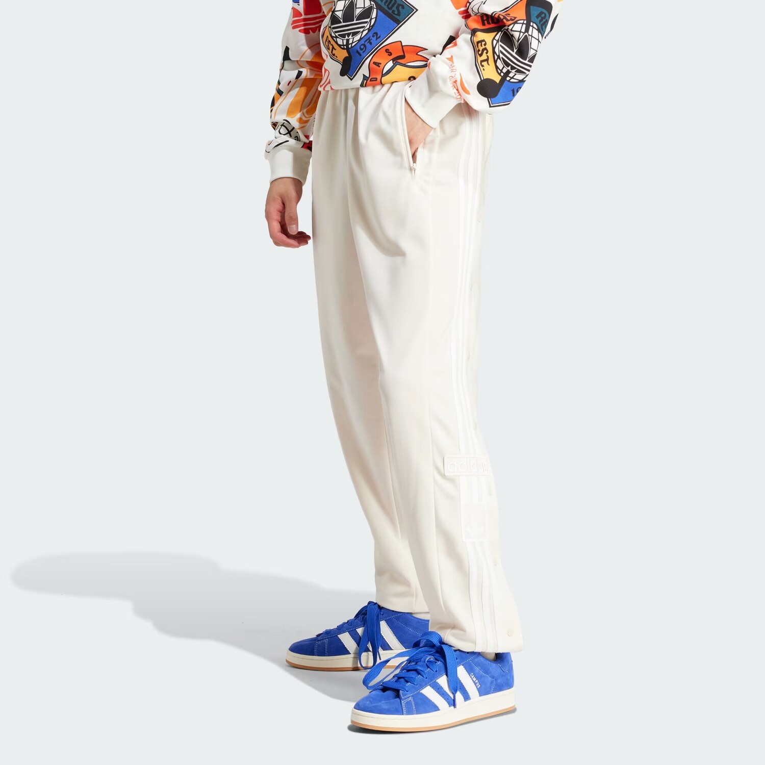 

Классические брюки Adicolor Adibreak Adidas, цвет Wonder White
