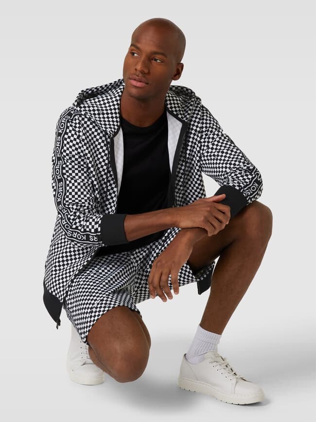 

Толстовка с галлонными полосками модель "CHECKERBOARD" Michael Kors, черный