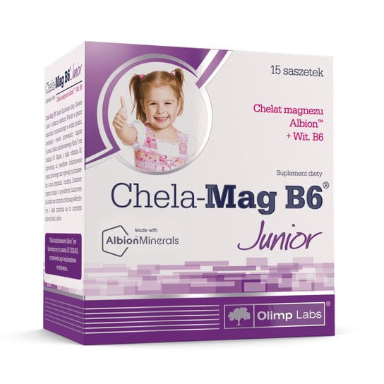 Olimp Chela-Mag B6 Junior — 15 пакетиков — оранжевый Olimp Labs olimp labs биологически активная добавка к пище chela mag b6 690 мг 60 olimp labs витамины и минералы