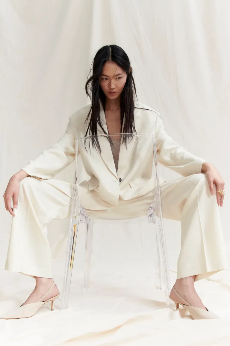 

Блейзер оверсайз H&M, бежевый