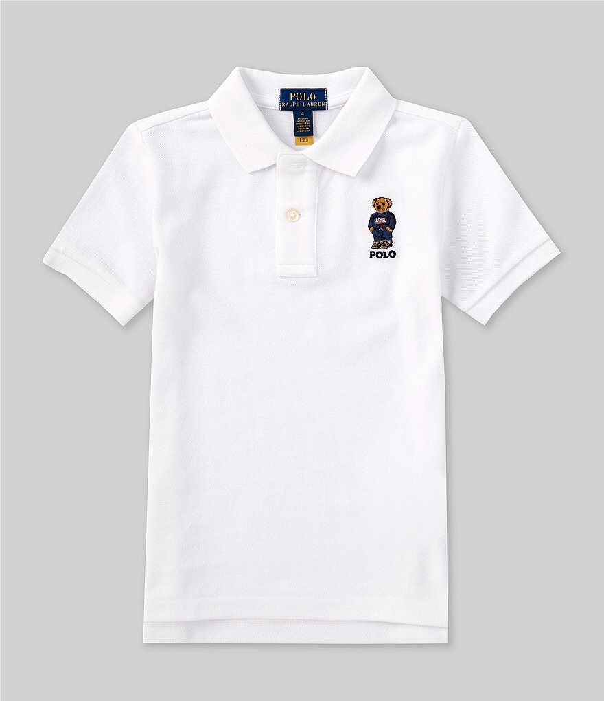 

Рубашка-поло с короткими рукавами Polo Ralph Lauren Little Boys 2T-7, белый