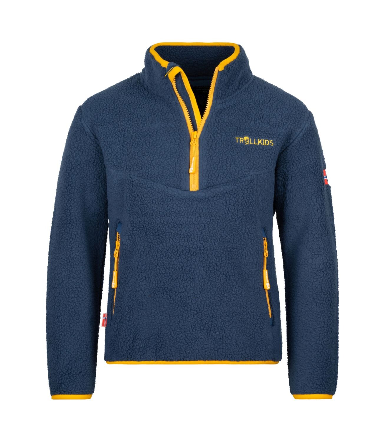 

Флисовая куртка Trollkids Fleecepullover Hemsedal, цвет Mystisches Blau/Goldgelb