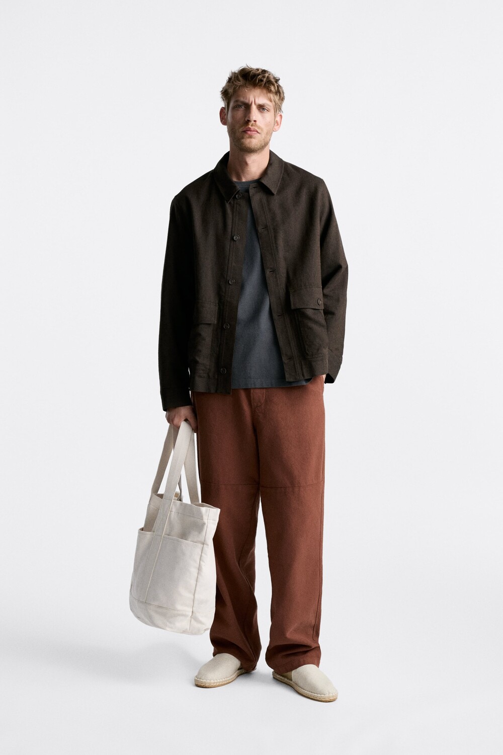

Контрастные эспадрильи Zara, экрю