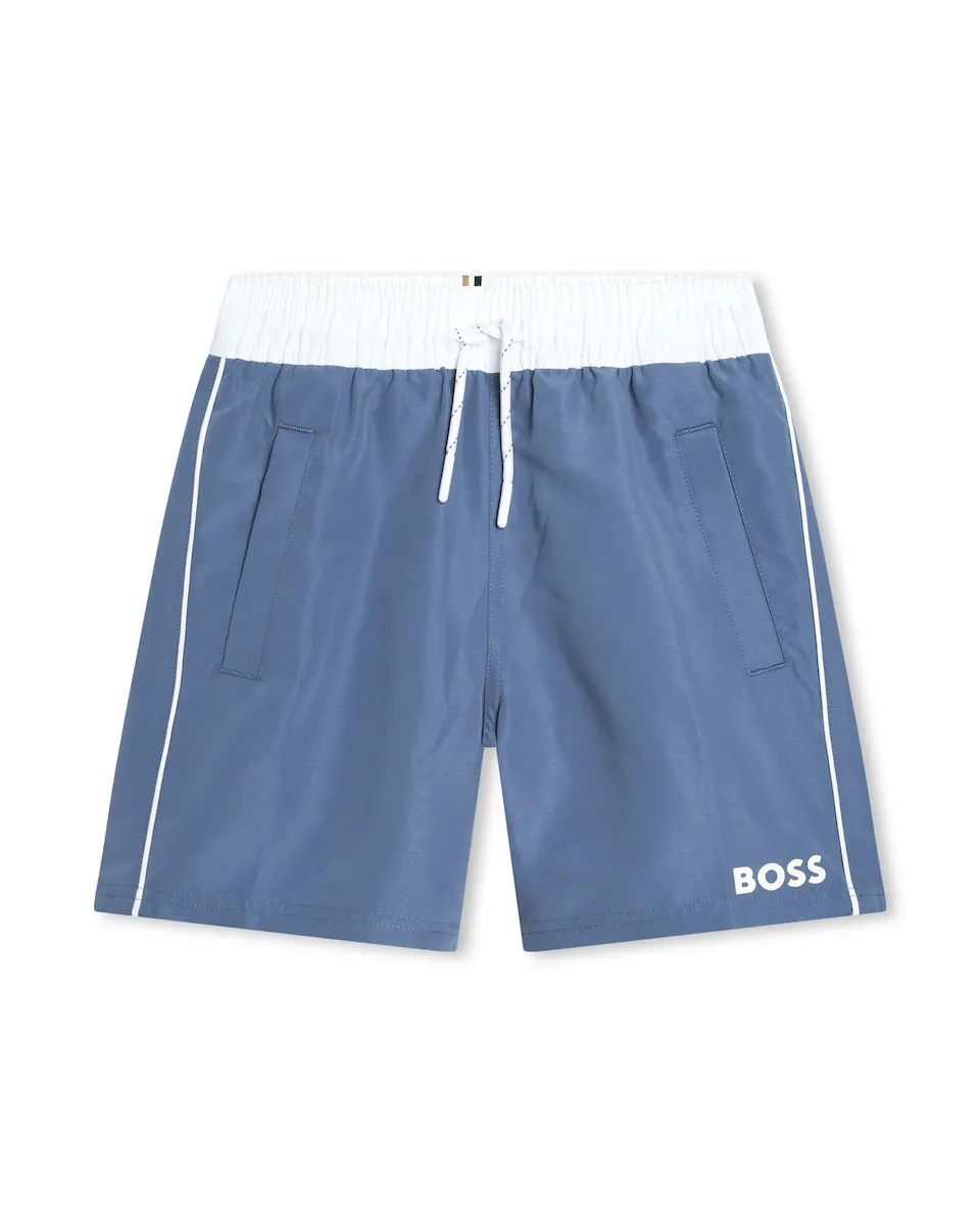 

Купальник для мальчика с кулиской и карманами BOSS Kidswear, синий