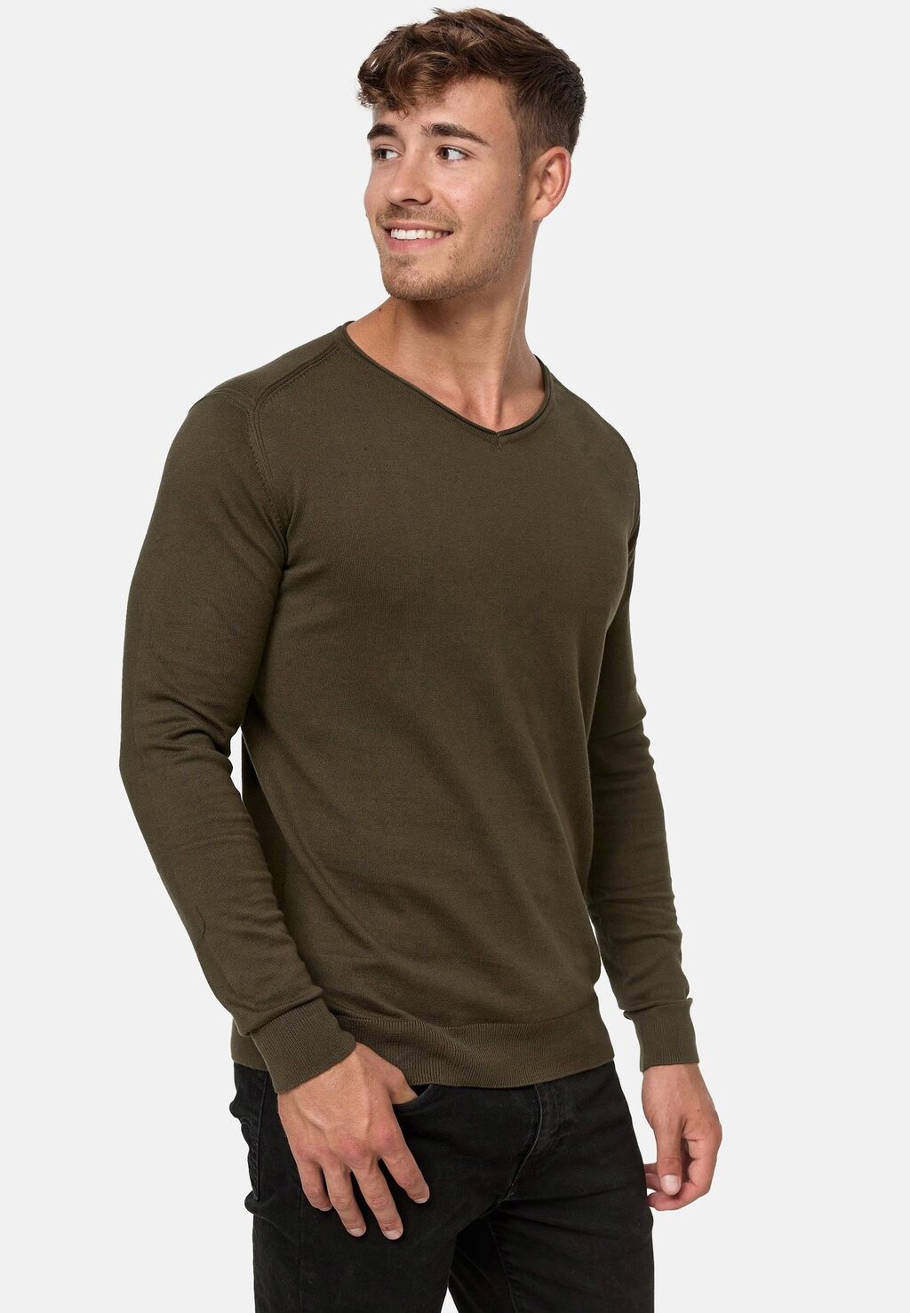 

Вязаный свитер BEAM INDICODE JEANS, цвет army