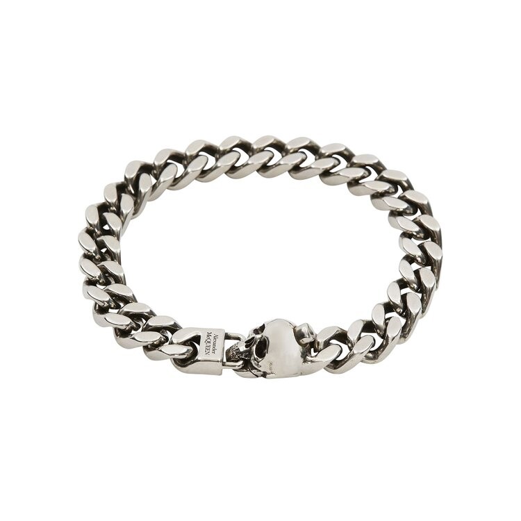 

Браслет Alexander McQueen Skull Chain Bracelet, серебряный