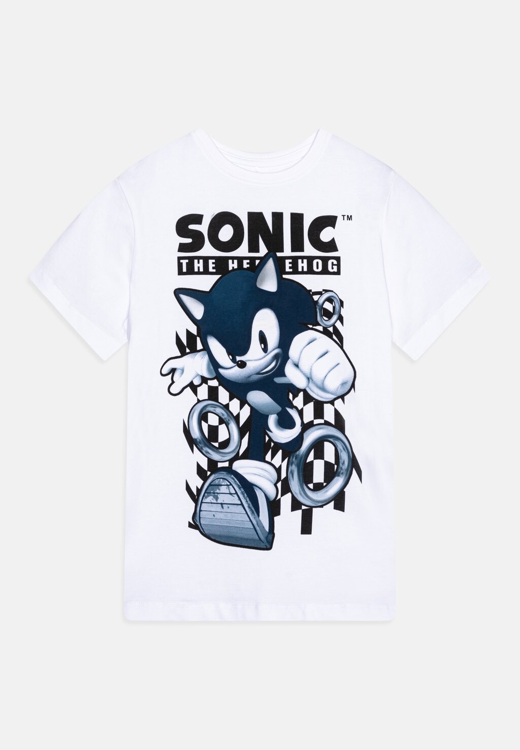 

Футболка с принтом NKMNODIN SONIC SS BOX BIO Name it, цвет bright white