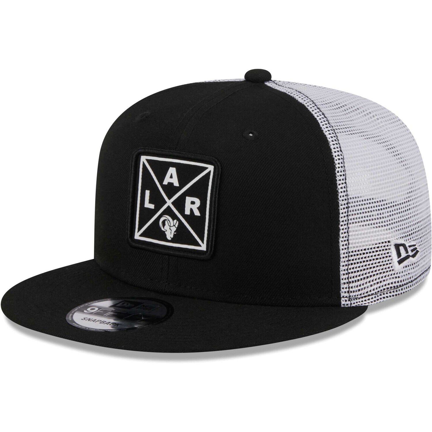 

Мужская черная кепка New Era Los Angeles Rams Quad II 9FIFTY Trucker Snapback