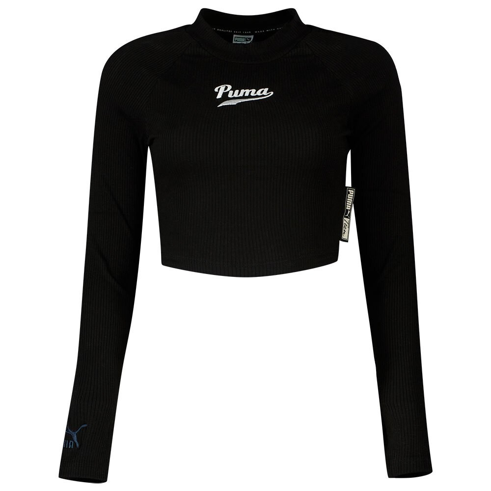 

Футболка с длинным рукавом Puma Team Ribbed, черный