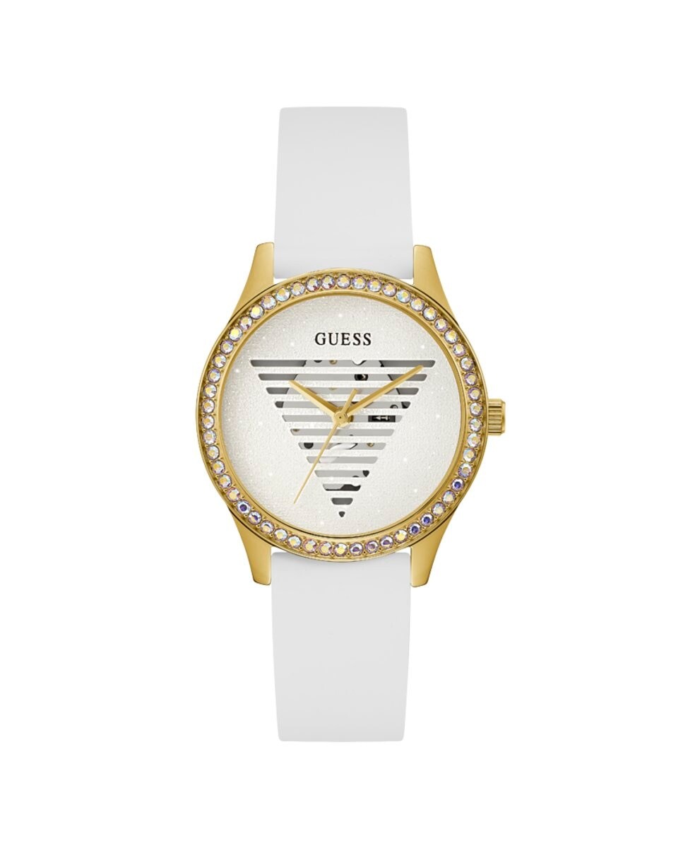 

Lady idol GW0530L6 силиконовые женские часы с белым ремешком Guess, белый