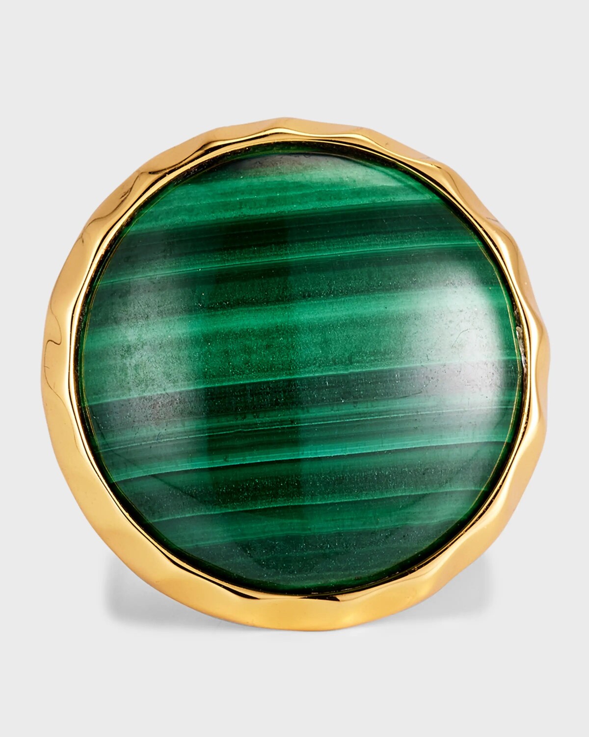 

Маленькое регулируемое кольцо с малахитом NEST Jewelry, цвет Malachite