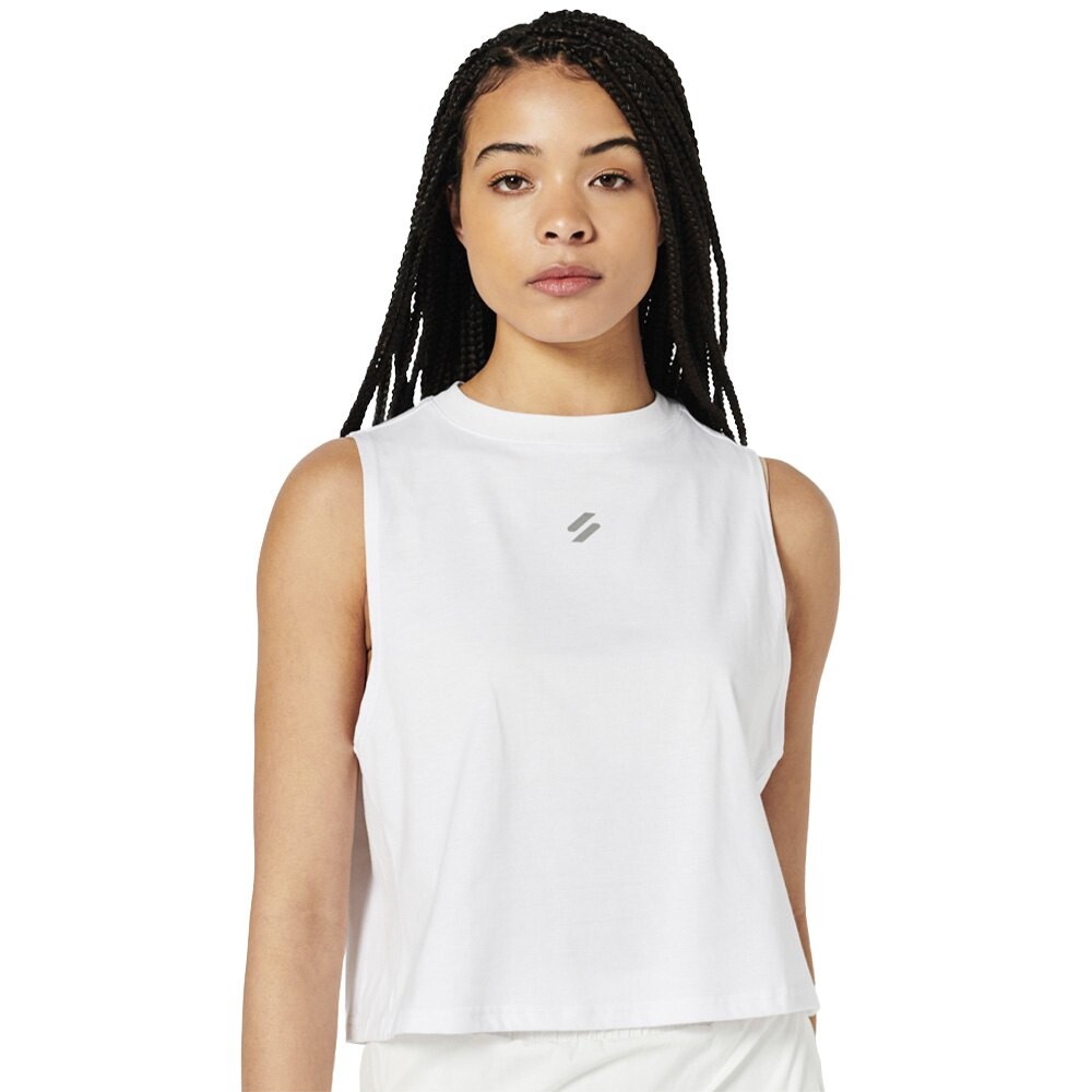 

Жилет Superdry Run Cropped Loose, белый