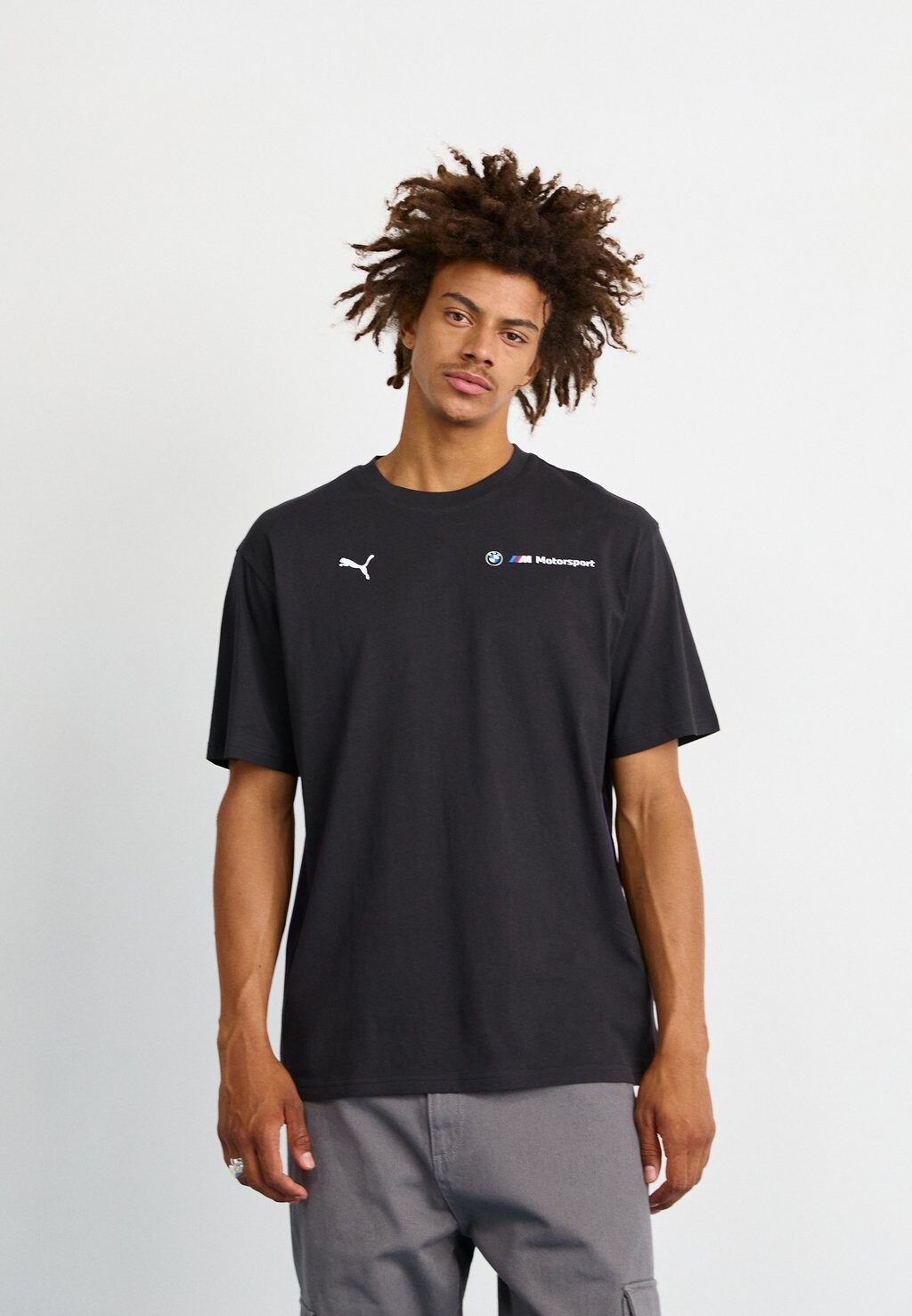 

Футболки с принтом BMW MMS ESS+ LOGO TEE Puma, черный