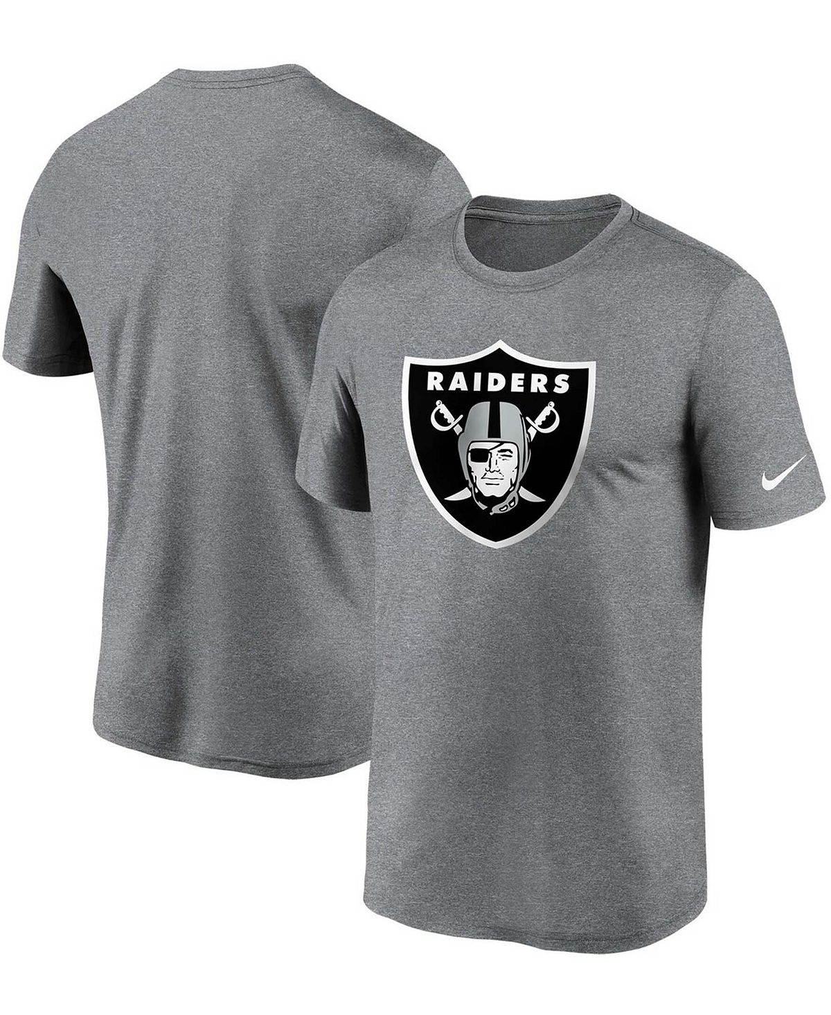 Мужская темно-серая футболка Big and Tall с логотипом Las Vegas Raiders Essential Legend Performance Nike