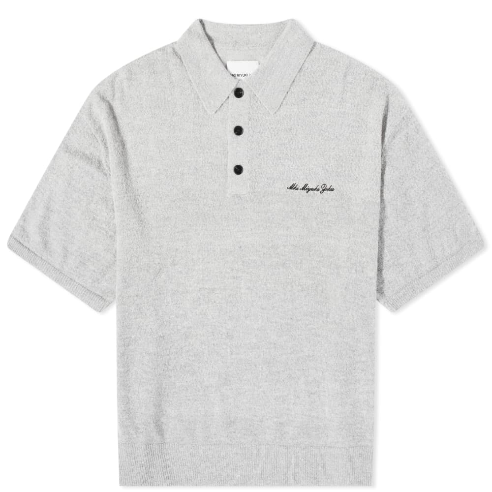 цена Легкая трикотажная рубашка-поло MKI из мохера, серый