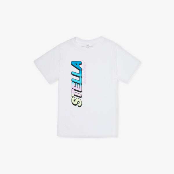 

Футболка из хлопкового джерси с текстовым принтом и логотипом, 4–14 лет Stella Mccartney, белый