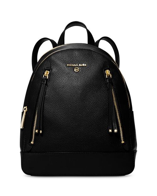 

Кожаный рюкзак Brooklyn среднего размера Michael Kors, цвет Black