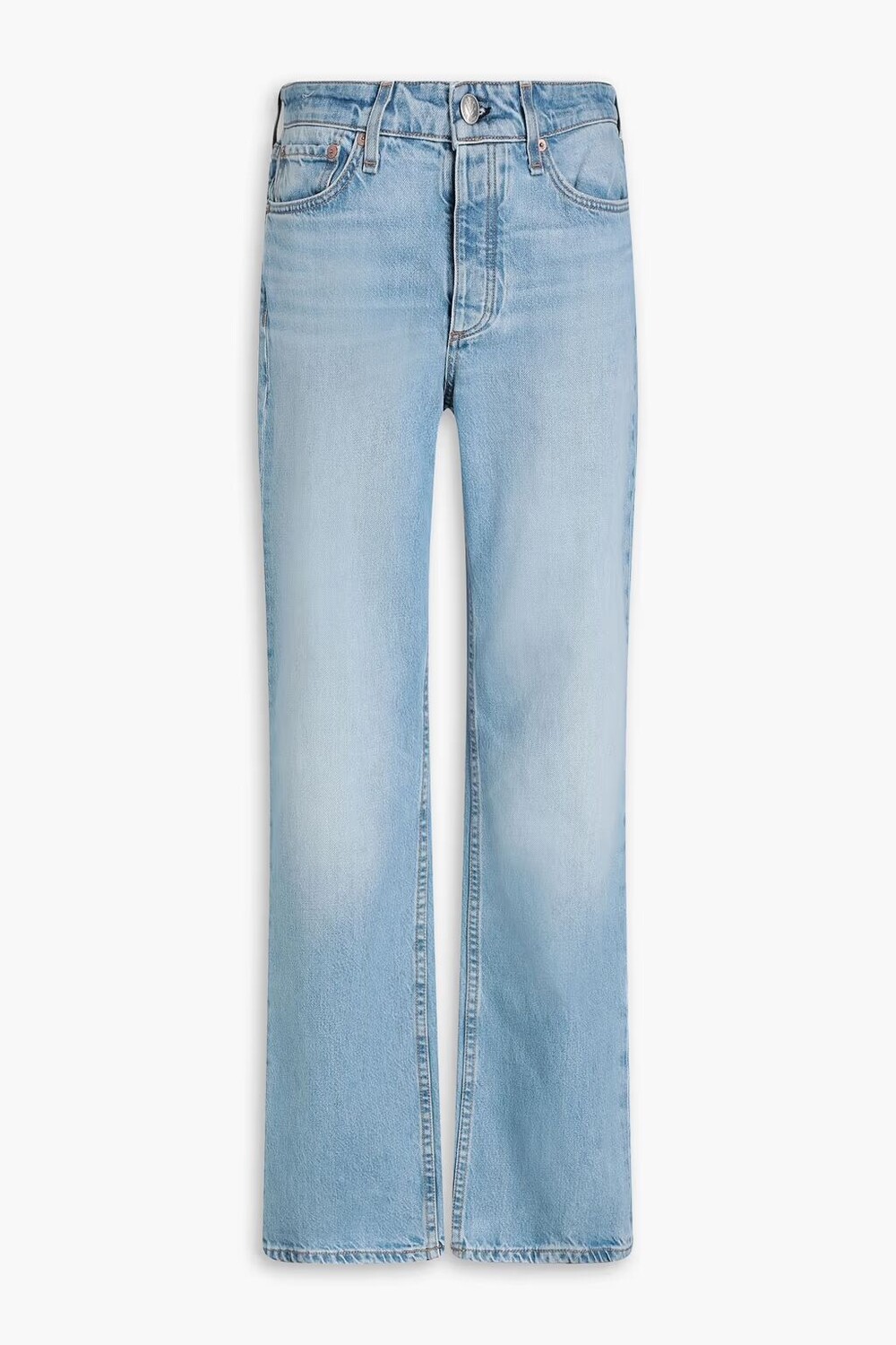 

Джинсы прямого кроя с завышенной талией Alex Rag & Bone, легкий деним