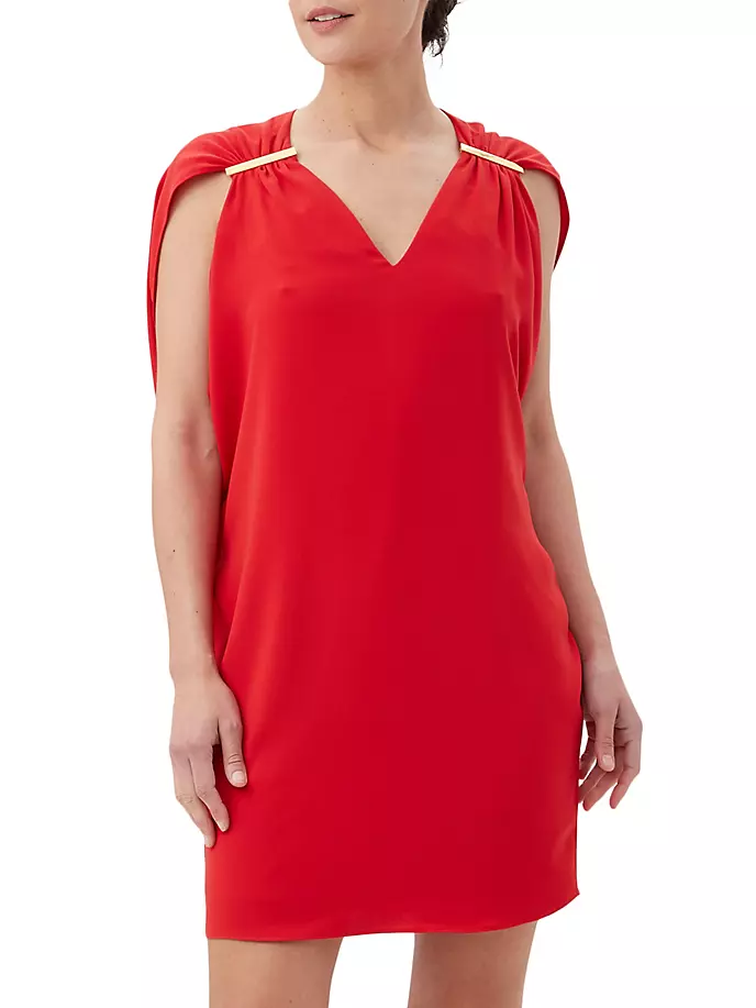 Мини-платье с накидкой Kanpeki Hardware Trina Turk, цвет reina red