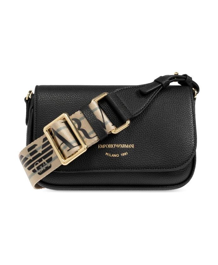 

Сумка через плечо с логотипом Emporio Armani, черный