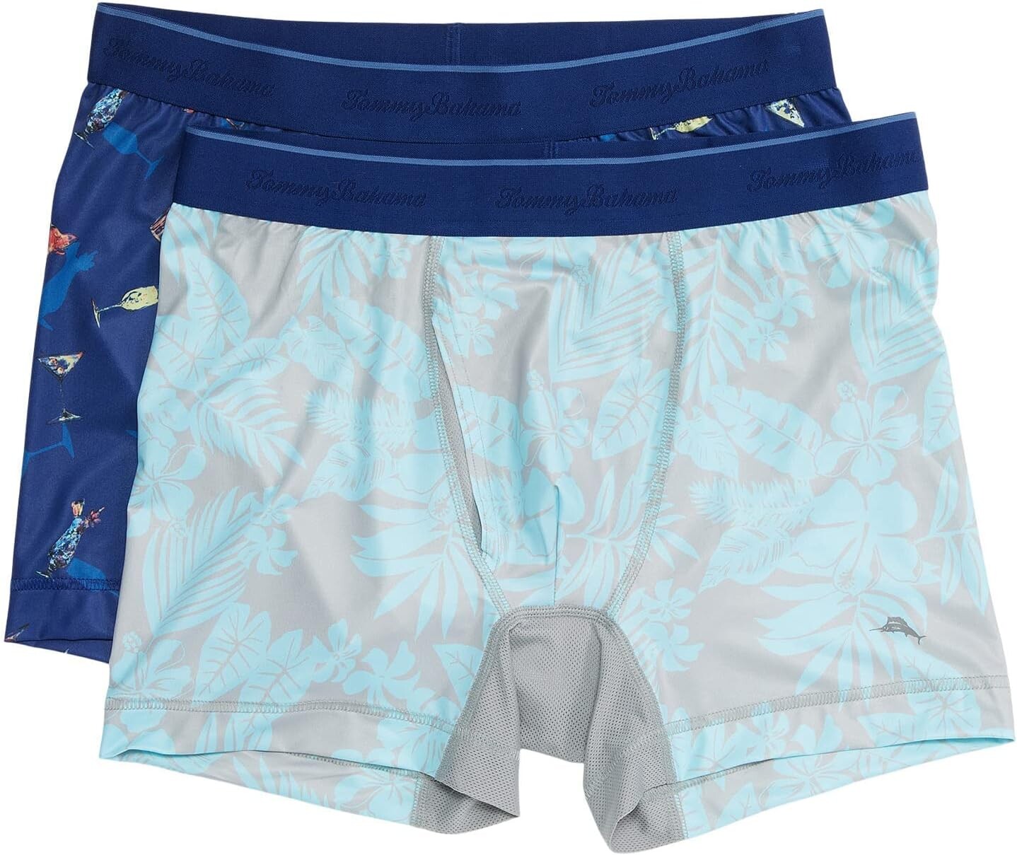 

Комплект из двух трусов-боксеров из сетчатой ​​ткани Tommy Bahama, цвет Grey Palm/Cocktails
