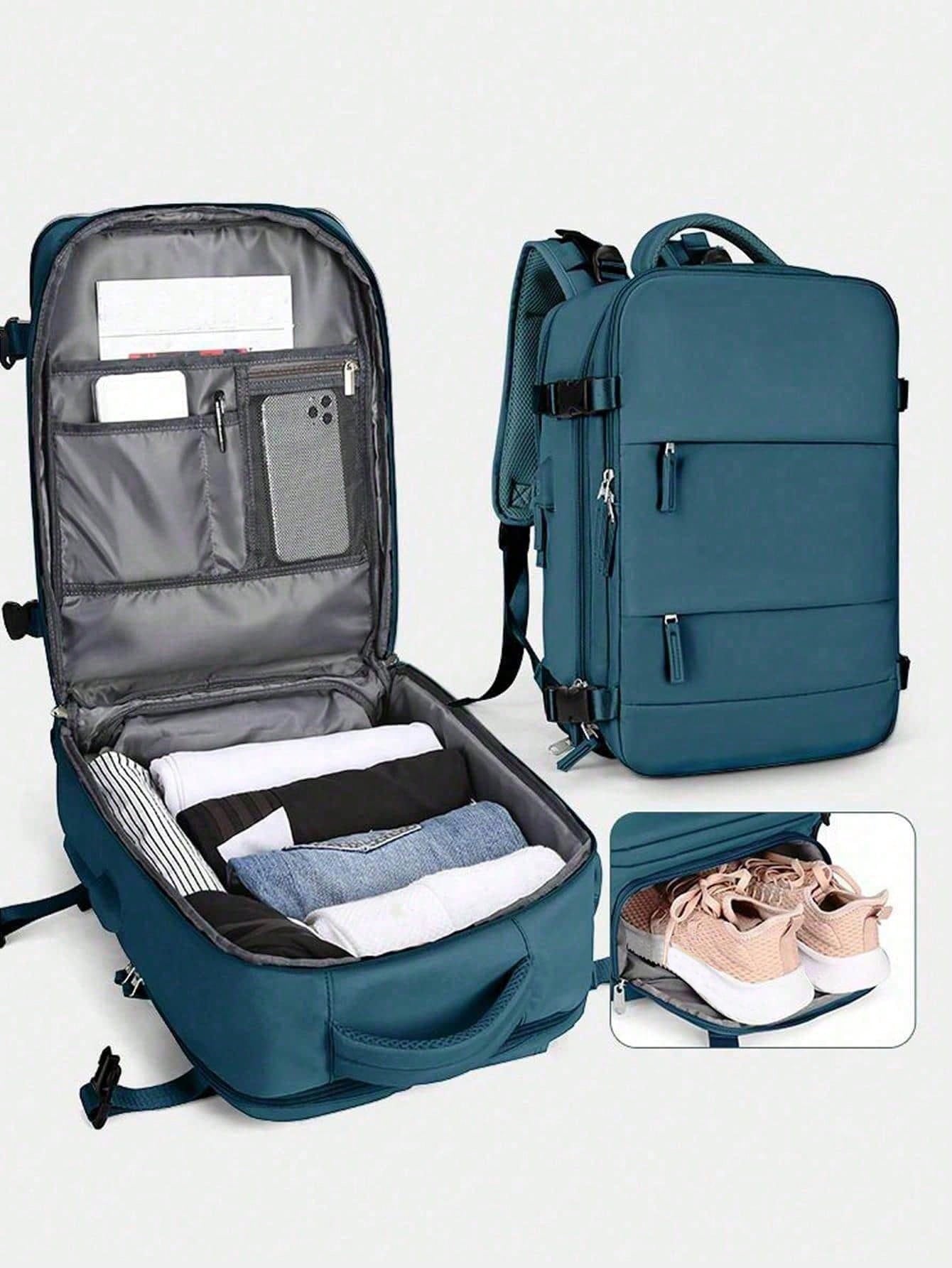 Многослойный большой дорожный рюкзак 15, синий вместительный рюкзак bange для мужчин растягивающийся дорожный деловой портфель для ноутбука 17 3 дюйма с usb портом для подзарядки